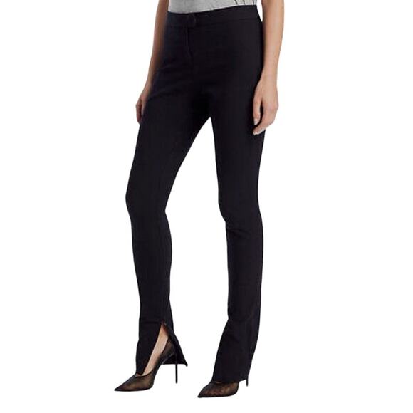 Rag & Bone Icon NWT Rebecca Ponte Black Pants Size 2 Straight Leg Zipper Hem - Picture 1 of 10